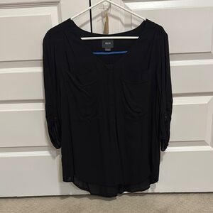 Anthropologie Maeve medium black blouse